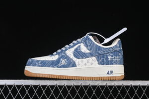 Nike Air Force 1'07 Low LV Collaboration White Blue Air Force 1 Low Top Casual Skate Shoes YF9511-815