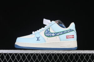 Nike Air Force 1'07 Low LV Collaboration White Blue Air Force 1 Low Top Casual Skate Shoes YF9511-809