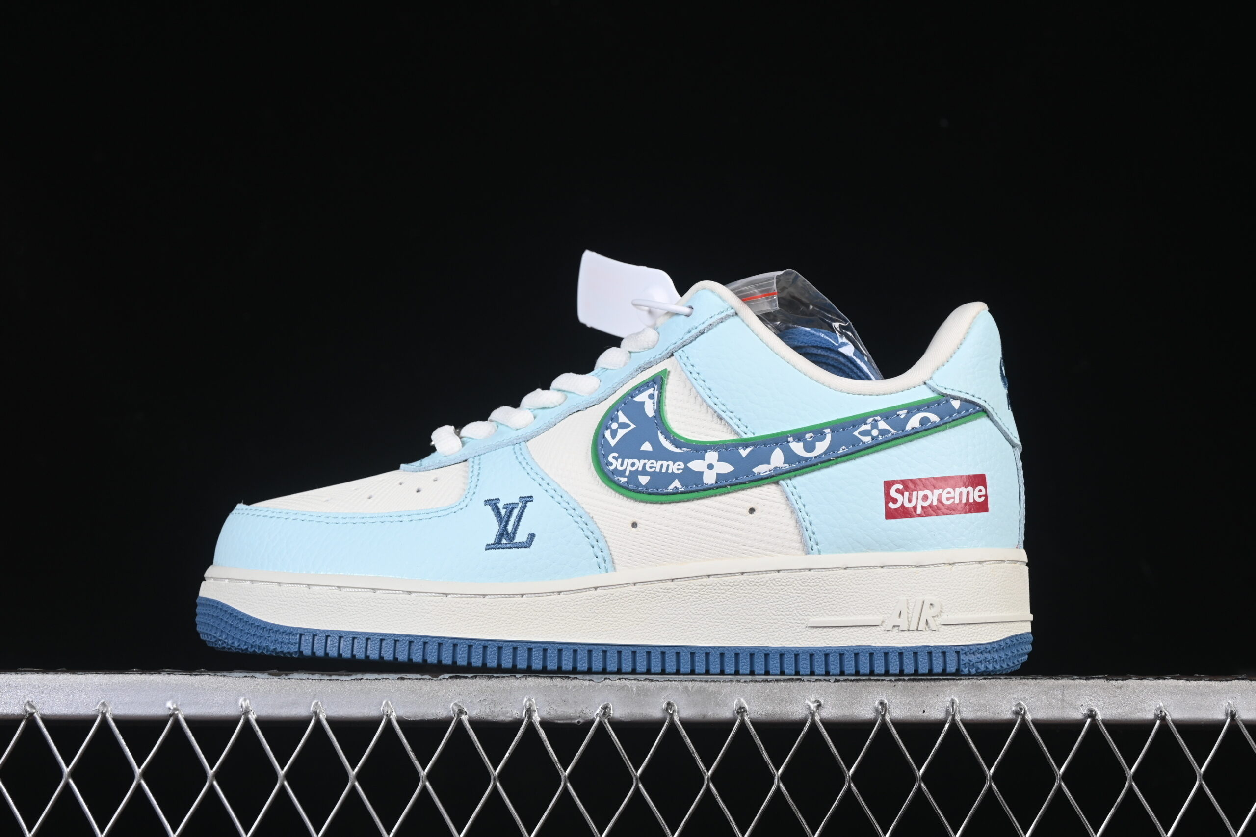 Nike Air Force 1'07 Low LV Collaboration White Blue Air Force 1 Low Top Casual Skate Shoes YF9511-809