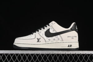 Nike Air Force 1'07 Low LV Collaboration White Black Air Force 1 Low Top Casual Skate Shoes BZ6808-102