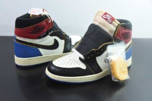 KLG41727852 ULxFDxAir Jordan 1 High OG High Top Basketball Shoes Black White Blue IO7847-002