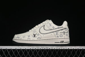 Nike Air Force 1'07 Low LV Collaboration Cream White Black Air Force 1 Low Top Casual Skate Shoes SC0601-557
