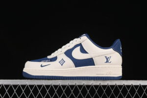 Nike Air Force 1'07 Low LV Collaboration Cream Blue Justdoit Air Force 1 Low Top Casual Skate Shoes KK1988-084