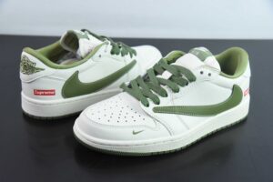 Custom LFWS93451649 TS x Air Jordan 1 Reverse Swoosh Low Top Collaboration Colorway XZ1168-002