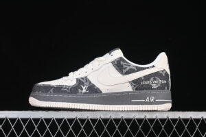 Nike Air Force 1'07 Low LV Collaboration Cream Black Air Force 1 Low Top Casual Skate Shoes SM6668-110