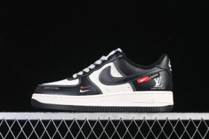Nike Air Force 1'07 Low LV Collaboration Cream Black Red Air Force 1 Low Top Casual Skate Shoes Double Swoosh MZ9588-813