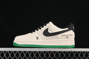 Nike Air Force 1'07 Low LV Collaboration Cream Black Green Air Force 1 Low Top Casual Skate Shoes QW5836-008