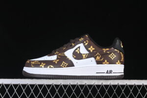 Nike Air Force 1'07 Low LV Collaboration Classic White Brown Air Force 1 Low Top Casual Skate Shoes CZ3986-004
