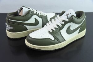 NAJQ73156036 Nike Air Jordan 1 Jordan 1 Green White Low Top Culture Casual Sports Skate Shoes DC0774-122