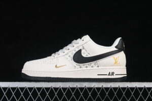 Nike Air Force 1'07 Low LV Collaboration Black White Air Force 1 Low Top Casual Skate Shoes XX3168-158