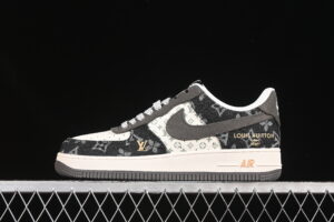 Nike Air Force 1'07 Low LV Collaboration Black Air Force 1 Low Top Casual Skate Shoes JJ2508-703