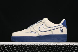 Nike Air Force 1'07 Low MLB Collaboration Cream Blue Air Force 1 Low Top Casual Skate Shoes KJ1688-010