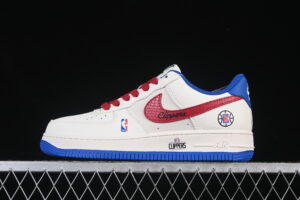 Nike Air Force 1'07 Low NBA Collaboration Cream Blue Red Air Force 1 Low Top Casual Skate Shoes QW5606-274