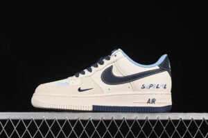 Nike Air Force 1'07 Low Supreme Collaboration Blue Air Force 1 Low Top Casual Skate Shoes XS1958-565