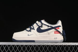 Nike Air Force 1'07 Low Supreme Collaboration Blue Grey Air Force 1 Low Top Casual Skate Shoes DM6868-068
