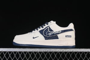 Nike Air Force 1'07 Low Supreme Collaboration Cream Blue Air Force 1 Low Top Casual Skate Shoes XY2025-001