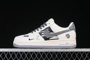 Nike Air Force 1'07 Low Supreme Collaboration Cream Grey Air Force 1 Low Top Casual Skate Shoes Graffiti QW5606-272