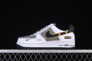 Nike Air Force 1'07 Low Supreme Collaboration White Grey Yellow Air Force 1 Low Top Casual Skate Shoes XZ6188-259
