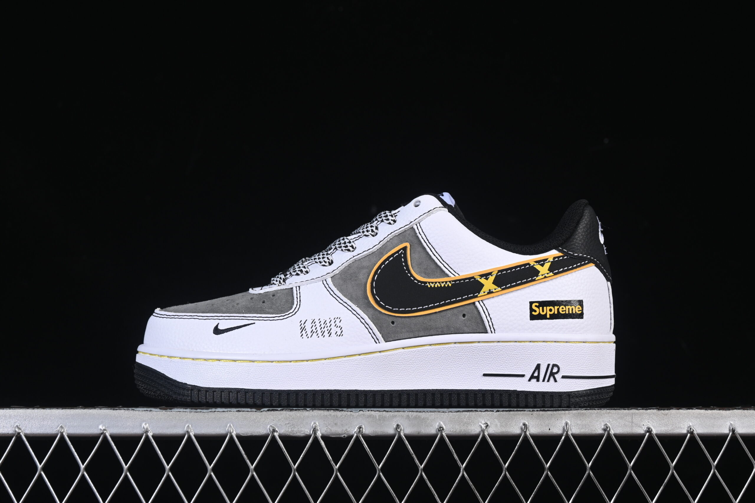 Nike Air Force 1'07 Low Supreme Collaboration White Grey Yellow Air Force 1 Low Top Casual Skate Shoes XZ6188-259