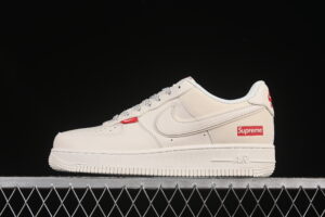 Nike Air Force 1'07 Low Supreme Collaboration Cream Air Force 1 Low Top Casual Skate Shoes CS5288-011