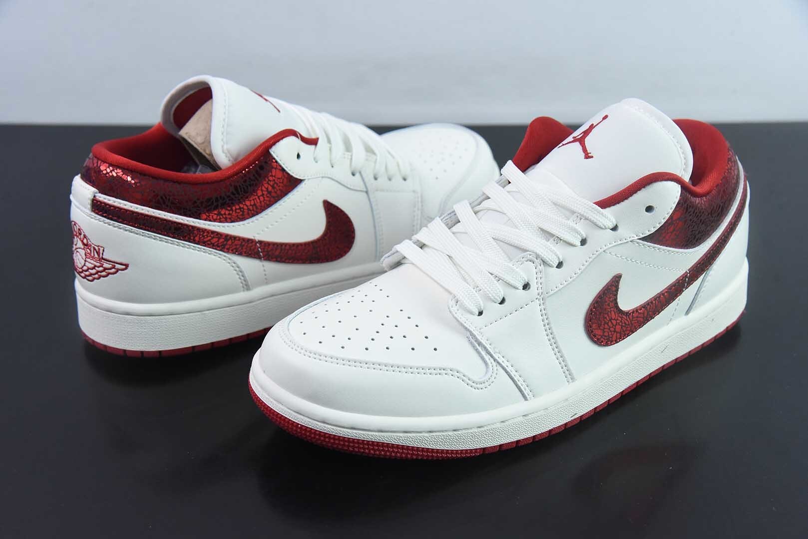 PAJY53184831 Nike Air Jordan 1 Jordan 1 White Red Low Top Culture Casual Skate Shoes HJ9338-106