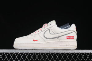 Nike Air Force 1'07 Low Supreme Collaboration Cream White Air Force 1 Low Top Casual Skate Shoes Custom XZ6188-715