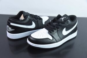 QAJH33036131 Nike Air Jordan 1 Jordan 1 Black White Low Top Retro Basketball Shoes 553558-043