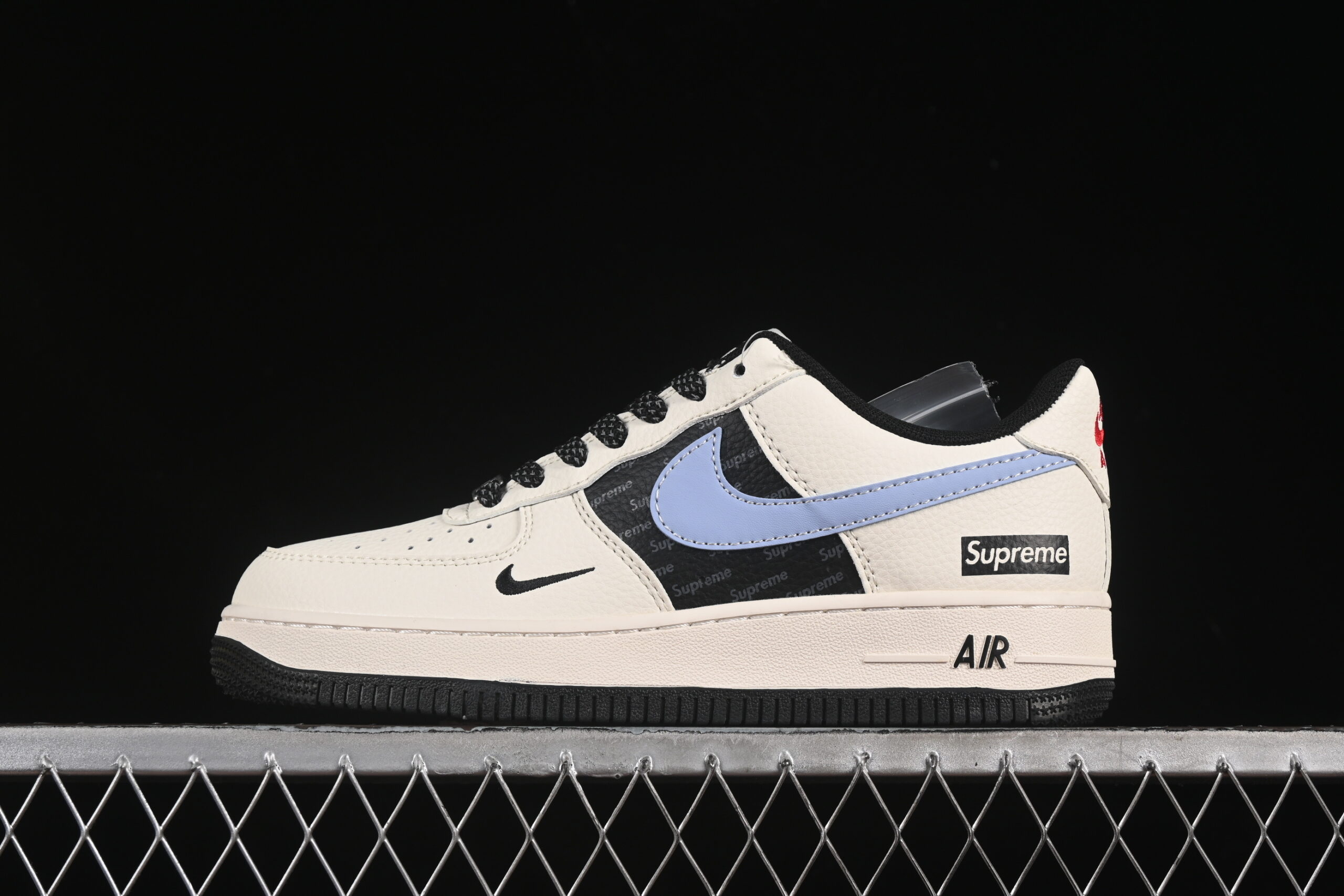 Nike Air Force 1'07 Low Supreme Collaboration Cream Blue Grey Air Force 1 Low Top Casual Skate Shoes ZH2598-311