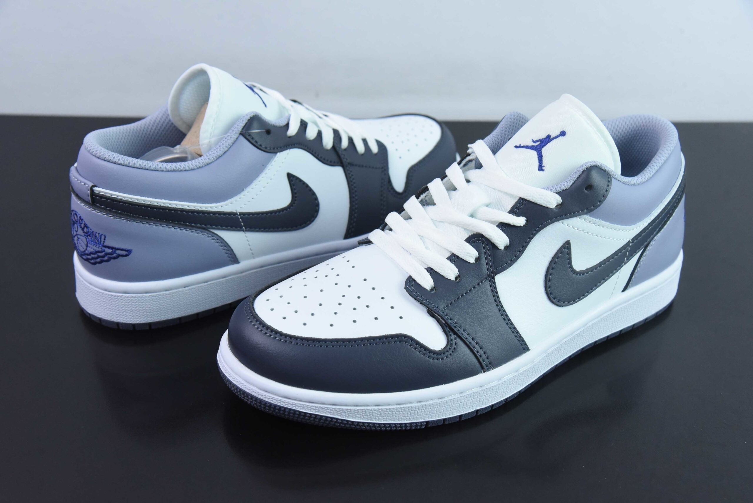 QAJQ43755535 Nike Air Jordan 1 Purple White Low Top Culture Casual Sports Skate Shoes 553558-145