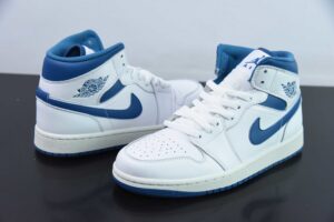 SAJY57205236 Nike Air Jordan 1 Mid Mid Top White Blue FN5215-141
