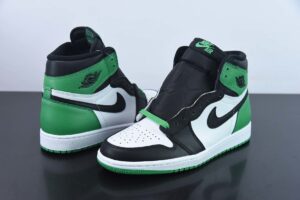 SIH80388458B AJ 1 High OG Lucky Green Black Green Retro High Top Basketball Shoes White Green Black DZ5485-031