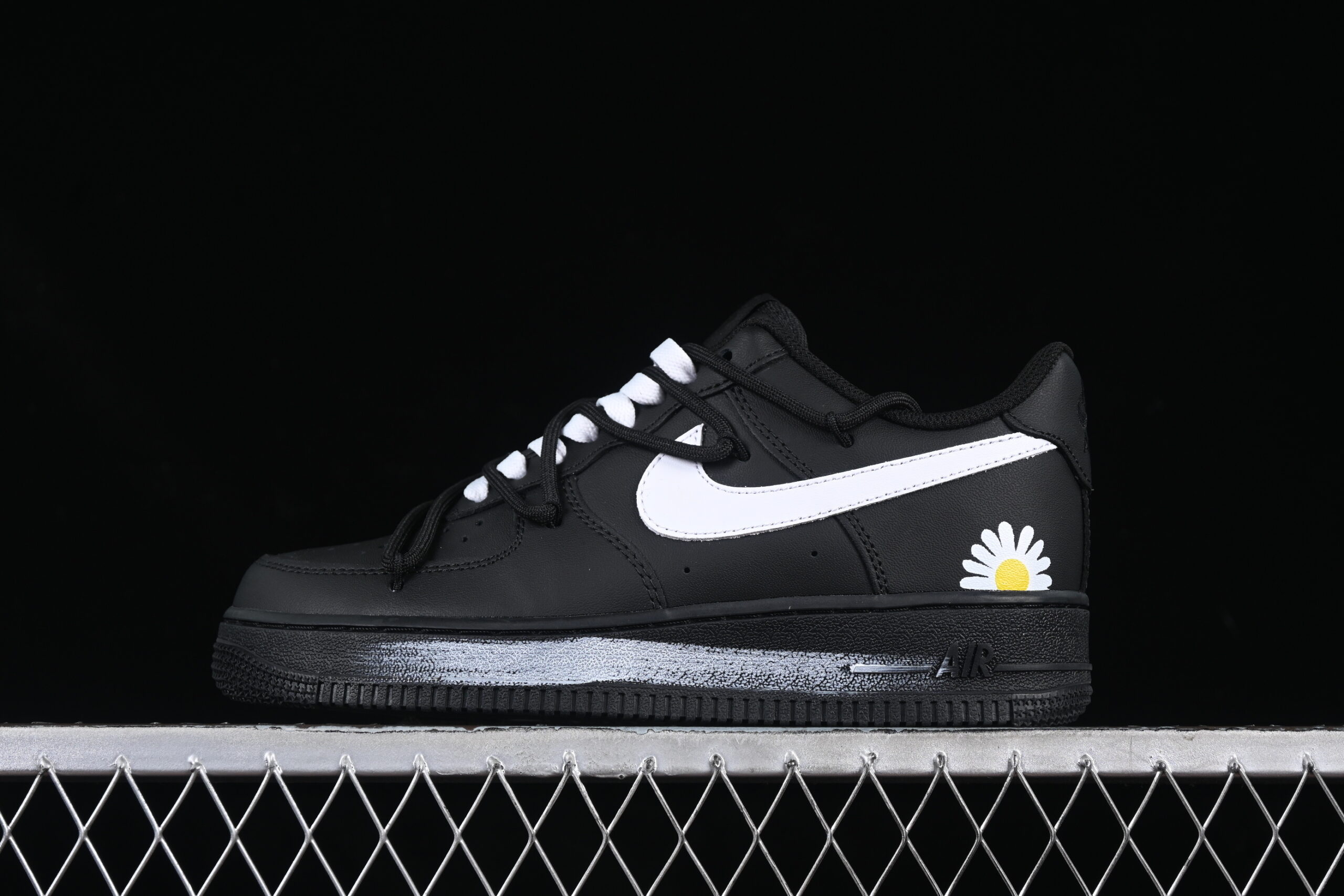 Nike Air Force 1'07 Low Black White Air Force 1 Low Top Casual Skate Shoes Graffiti Hand Painted CK0316-063