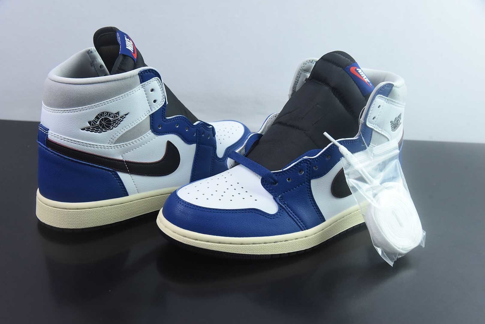 SLC99518736 Nike Air Jordan 1 Retro High OG High Top Basketball Shoes White Black Blue FD2596-400