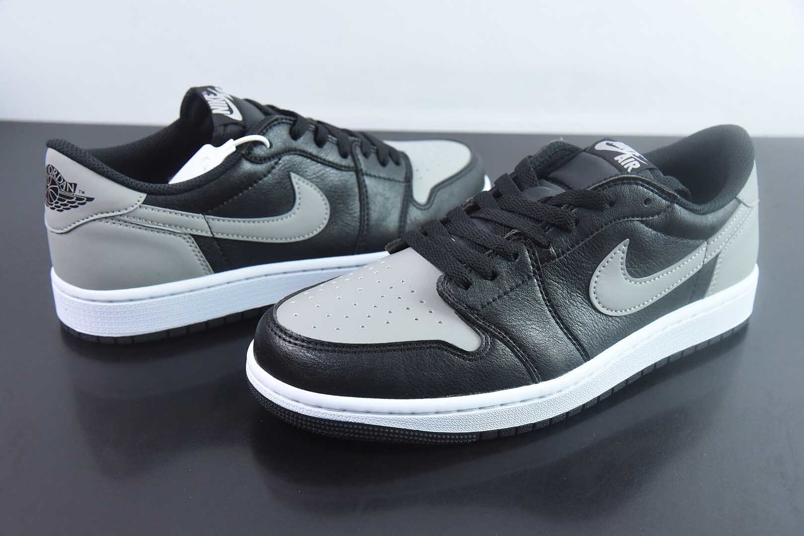 SLS35775631 Nike Air Jordan 1 Low OG "Shadow" Air Jordan 1 Jordan 1 Wear Resistant Low Top Retro Basketball Shoes Black Grey CZ0790-003