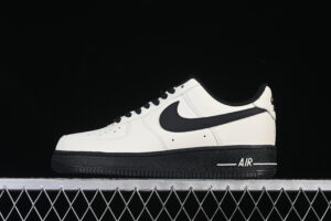 Nike Air Force 1'07 Low Cream Black Air Force 1 Low Top Casual Skate Shoes ZH0316-143