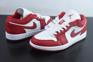 TAJO31404734 Nike Air Jordan 1 Low Top Air Jordan 1 Low Top Classic Retro Culture Casual Sports Basketball Shoes 553558-611 White Red