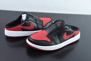 TQYL89866733 Nike Air Jordan 1 Mule Golf Jordan 1 Black Red Slip On FJ1214-001