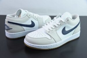 UAJG93197036 Nike Air Jordan 1 Jordan 1 Grey Blue Low Top Culture Casual Skate Shoes 553558 146