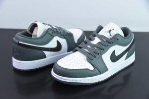 UAJW25639134 Nike Air Jordan 1 Jordan 1 Black Grey Low Top Culture Basketball Shoes 553560-152