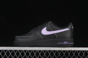 Nike Air Force 1'07 Low Black Purple Air Force 1 Low Top Casual Skate Shoes HQ2037-001