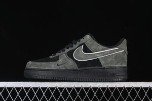 Nike Air Force 1'07 Low Green Black Fall Winter Suede Air Force 1 Low Top Casual Skate Shoes ZH0316-132