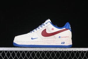 Nike Air Force 1'07 Low Collaboration Cream Blue Red Air Force 1 Low Top Casual Skate Shoes QW5606-266
