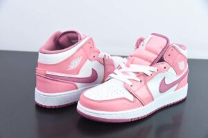 VAJL57968234 AJ 1 Mid GS Air Jordan 1 Pink White Mid Top Casual Basketball Shoes DQ8423-616