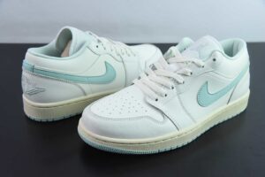 VAJX93382132 Nike Air Jordan 1 Jordan 1 White Green Low Top Culture Casual Sports Skate Shoes DC0774-134