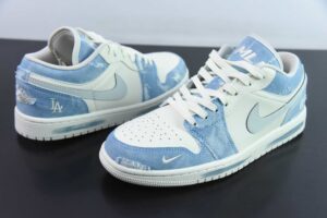 WFWW43418849 MLB x Nike Air Jordan 1 Retro Blue Low Top DC2024-027