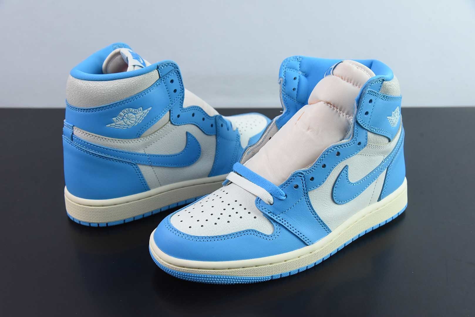Distressed WHFQ80594765 Air Jordan 1 High OG Blue DZ5485-402
