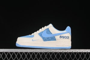 Nike Air Force 1'07 Low Collaboration Blue Air Force 1 Low Top Casual Skate Shoes DF0188-067