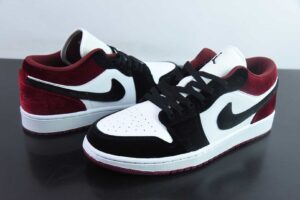 XBS89109124 Nike Air Jordan 1 Low Top Series Black White Red FZ3242-001