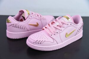 YAJC65837132 Nike Air Jordan 1 Jordan 1 Pink Low Top Culture Casual Sports Skate Shoes FN5032-600