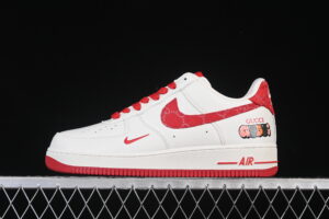 Nike Air Force 1'07 Low Collaboration White Red Air Force 1 Low Top Casual Skate Shoes SC0601-570